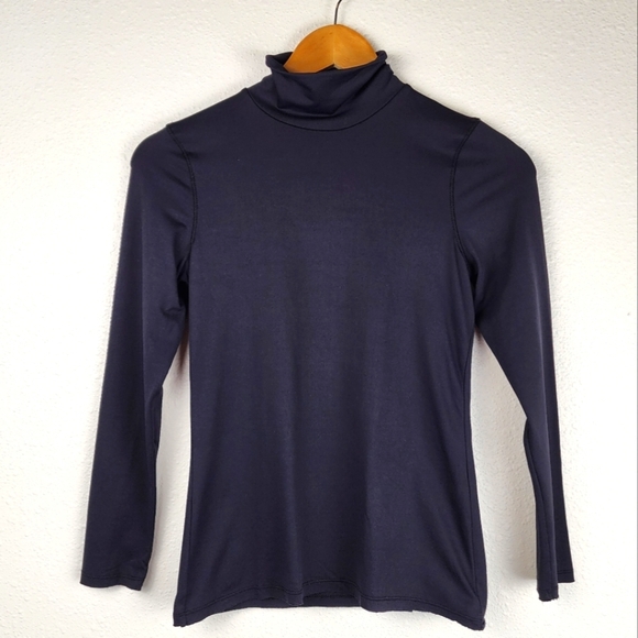 ZARA Plain Basic Black Long Sleeve Fitted Stretchy Turtleneck Women's Size 8 - Picture 1 of 7